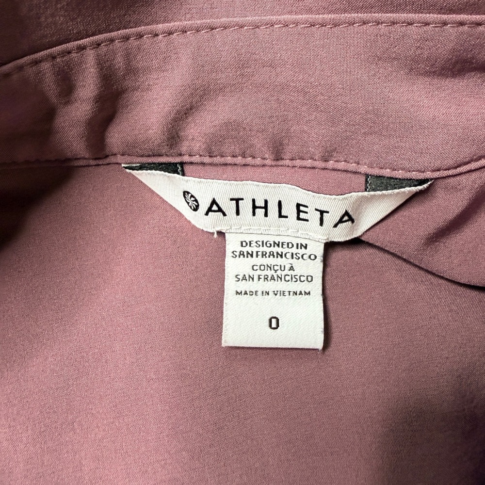 Athleta Brooklyn Heights Jumpsuit Plum Mauve Wide Leg Sleeveless Size 0 - Picture 7 of 16